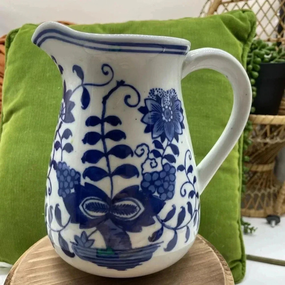 Other - Blue and White 6.75 in Pitcher